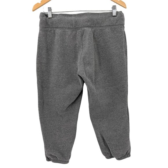 Calvin Klein Cropped Sweatpants Womens S Gray Spell Out Athleisure Casual Lounge - Picture 2 of 5